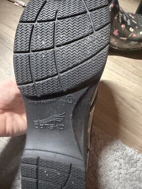 Dansko Black Floral Rain Boots